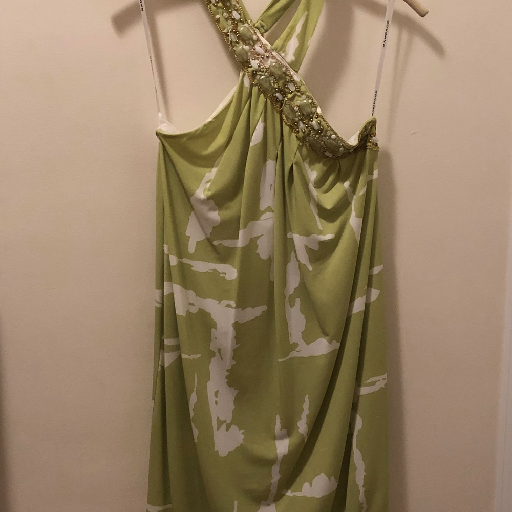 Rampage Cross-Halter Dress w/Beading